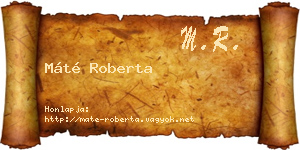 Máté Roberta névjegykártya