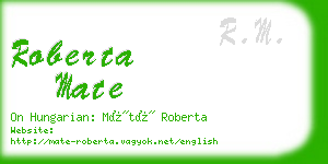 roberta mate business card